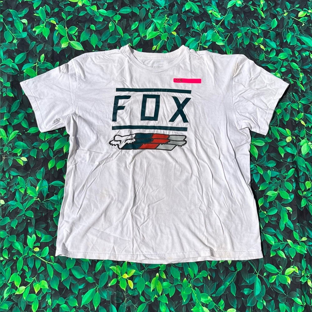 XL White Fox Racing Graphic T-shirt